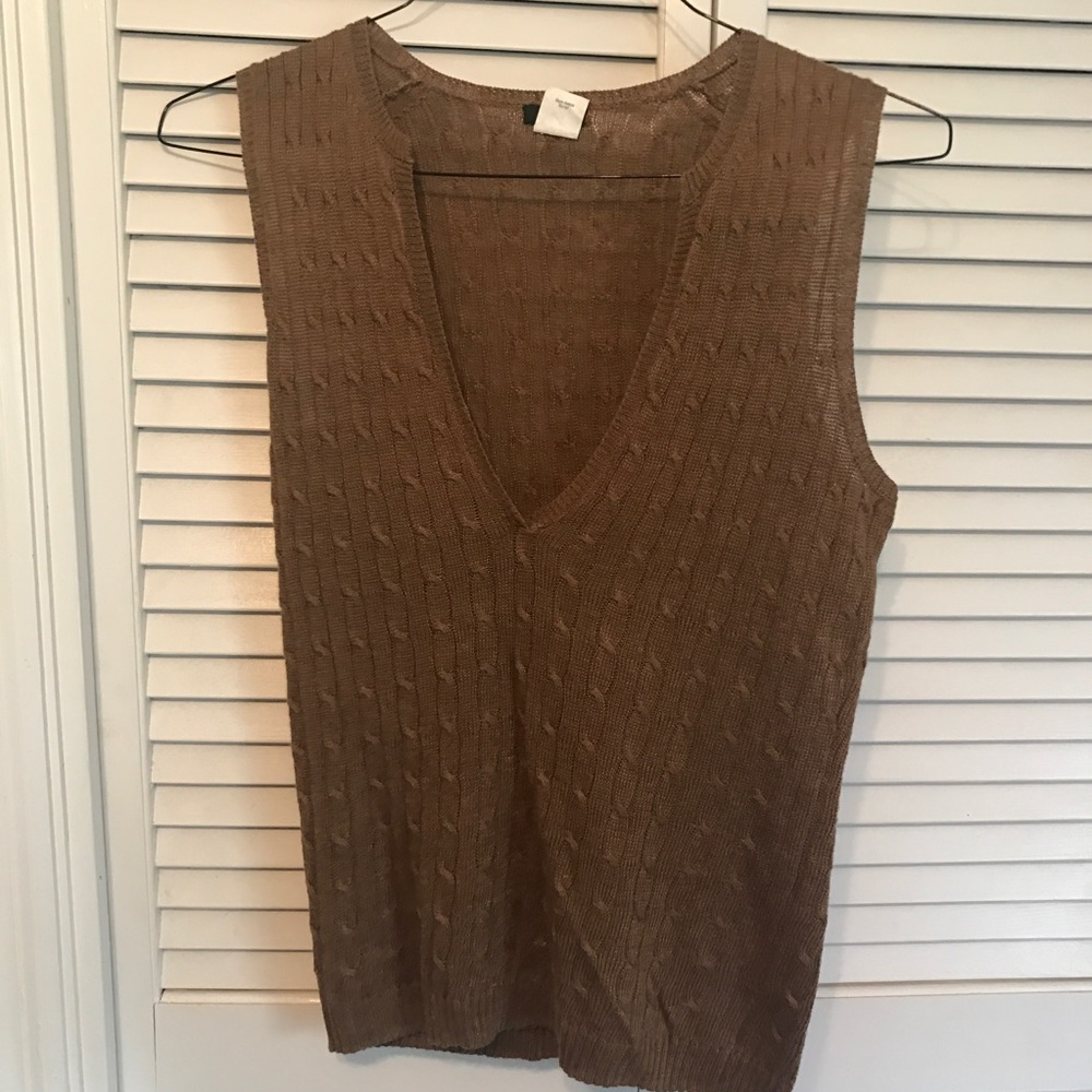 JCrew Tan Sweater Vest